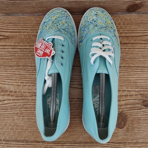 Sold NWT Vans Authentic Custom Splatter Paint Sneakers - Women's 9/Men's 7.5 - Picture 7 of 11